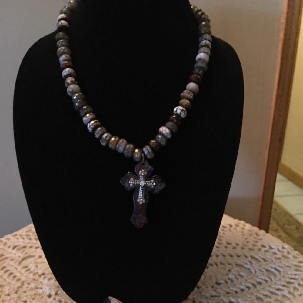 Handmade stone necklace and bracelet